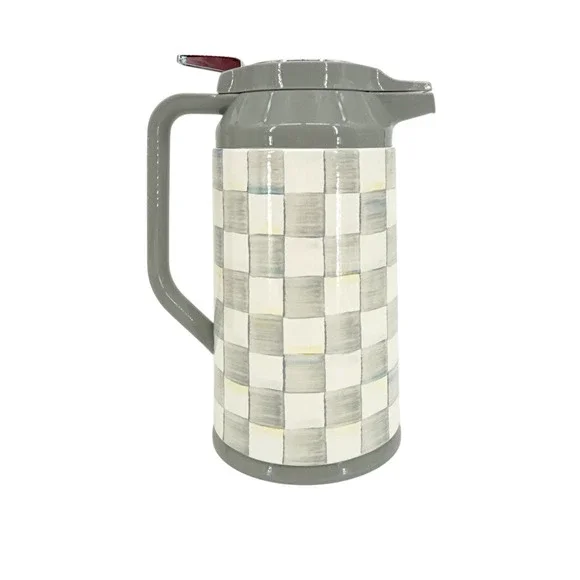 MACKENZIE-CHILDS Sterling Check Coffee Carafe in Sterling Check